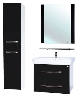 Зеркало Bellezza Рокко 80см черный 00000001234